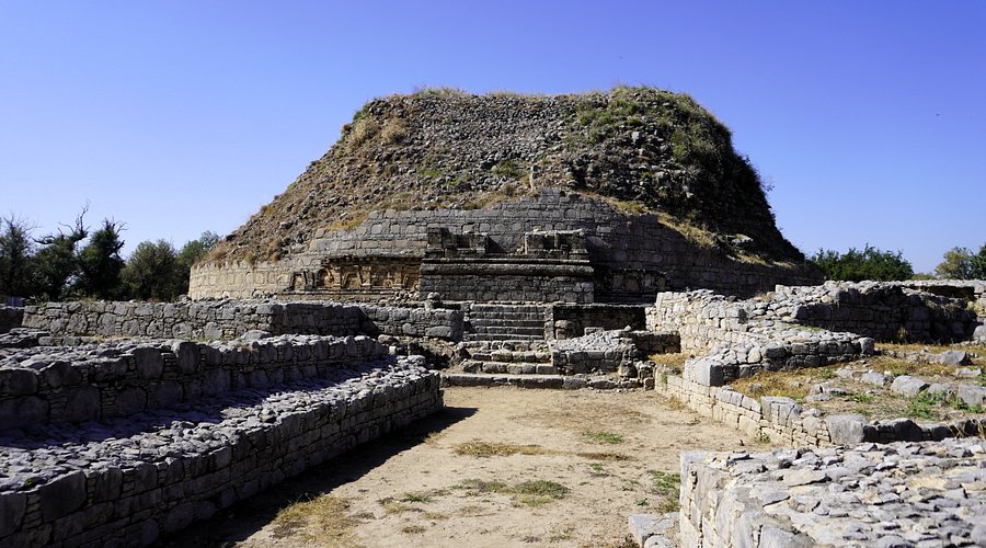 Dharmarajika Stupa in Taxila Pakistan, an ancient Buddhist monument from the Gandhara Civilization and a major archaeological site.